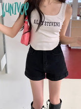 Lunivop Women’s Black Slim Denim Shorts Street Summer Versatile Basic Foundation Bottom New